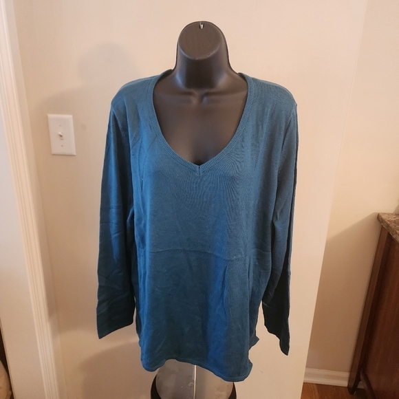 V6 - NWOT Sheego V- Neck Sweater 44/46 Large - Picture 1 of 3